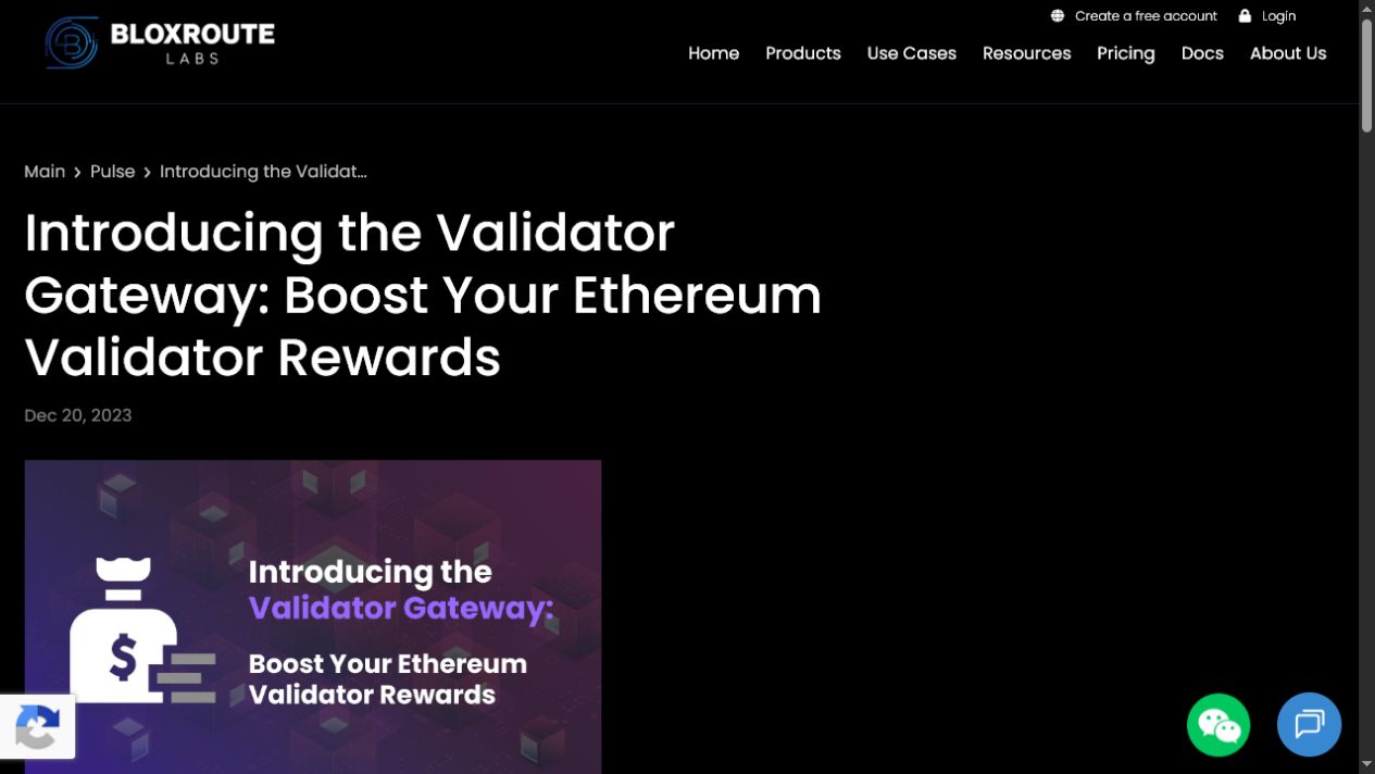 Validator Gateway launch article preview
