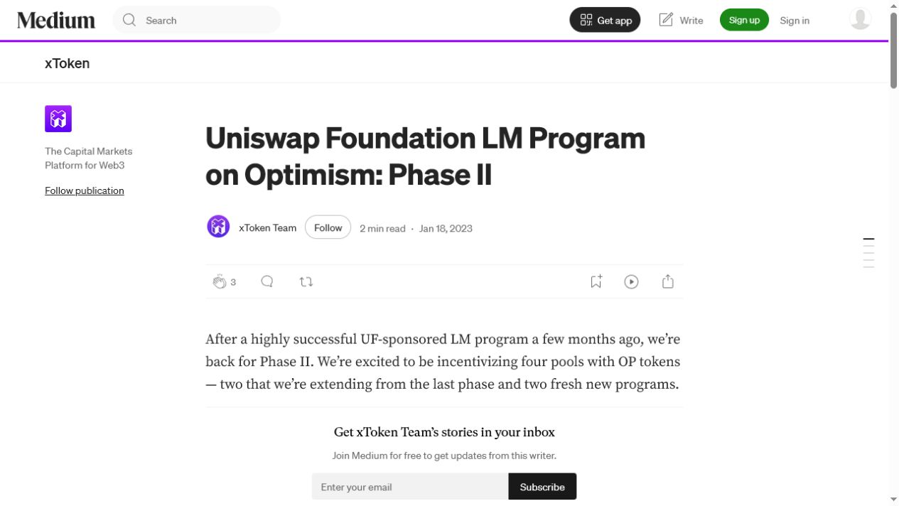 Uniswap Foundation liquidity mining program announcement preview